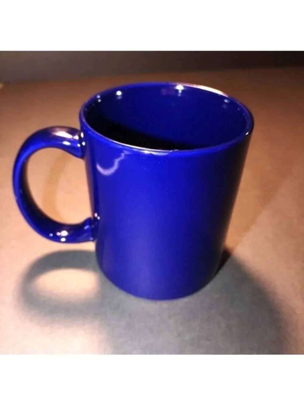 Blue Ceramic Mug With Baltimore Maryland Police Officer Badge Design